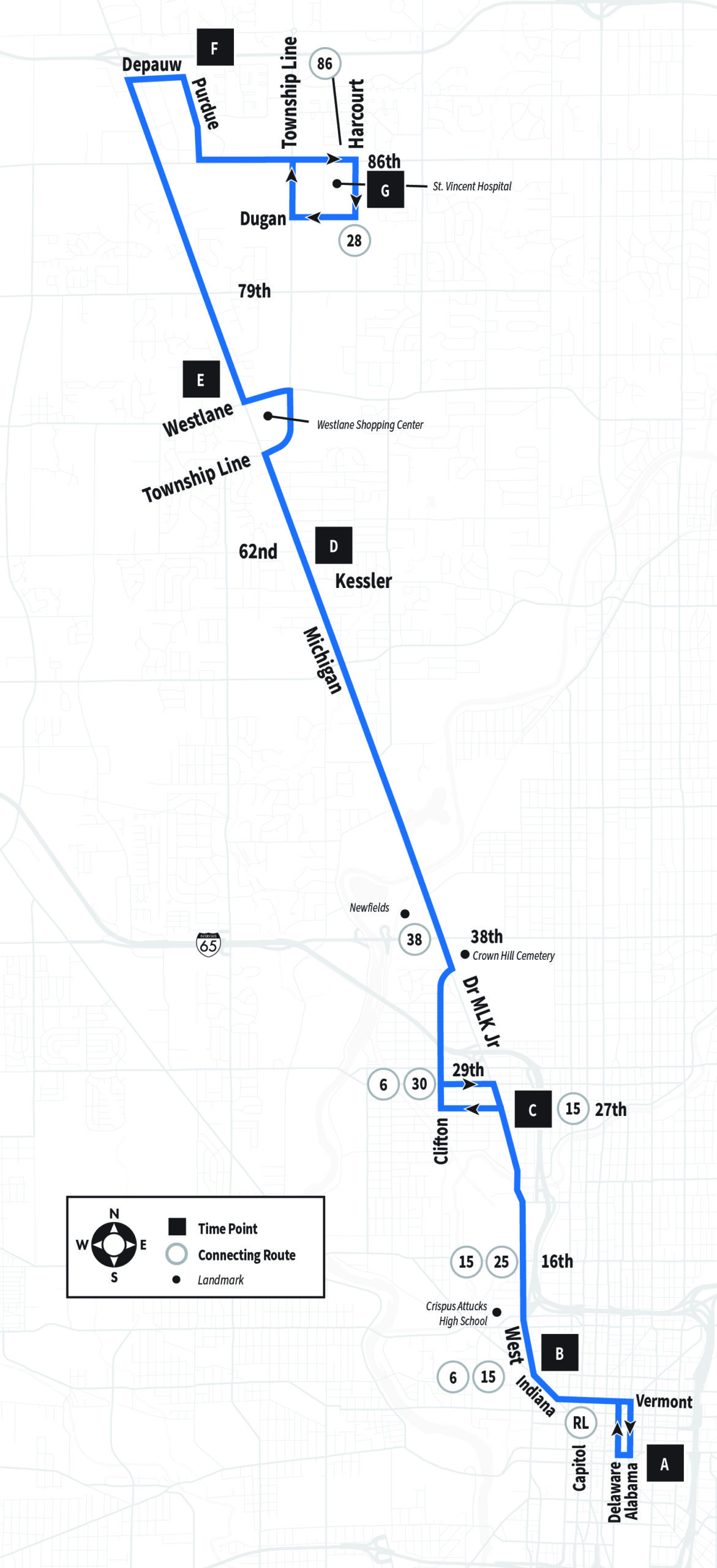 34 - ML King/Michigan Rd - IndyGo