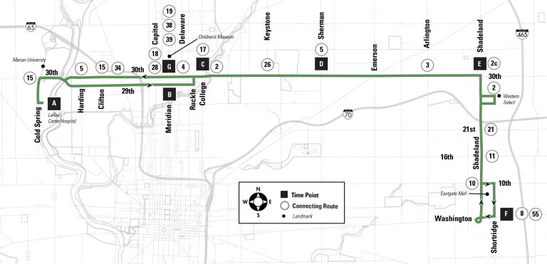 Cct Bus Schedule Route 30 30 30th Street Crosstown Indygo