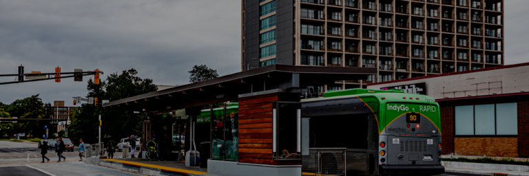 Indygo Rapid Bus at Bus terminal