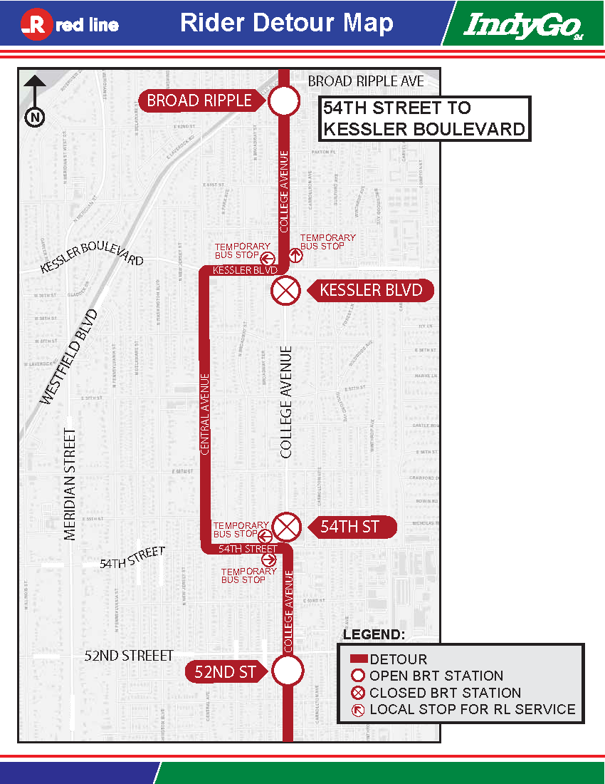 IndyGo Announces Upcoming Red Line Enhancement Work Along College ...